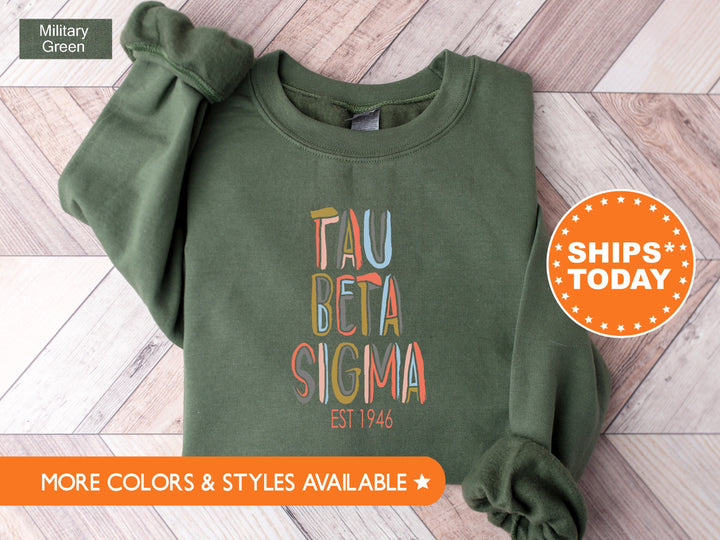 Tau Beta Sigma Cooper Sorority Sweatshirt | Tau Beta Sigma Sorority Hoodie | Sorority Apparel | Big Little Reveal | College Apparel _ 8679g