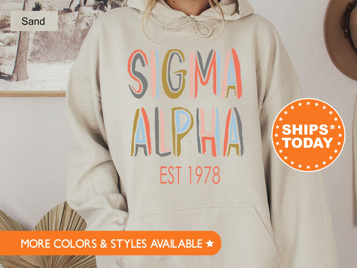 Sigma Alpha Cooper Sorority Sweatshirt | Sigma Alpha Sorority Hoodie | Sorority Apparel | Big Little Reveal | College Greek Apparel _ 8675g
