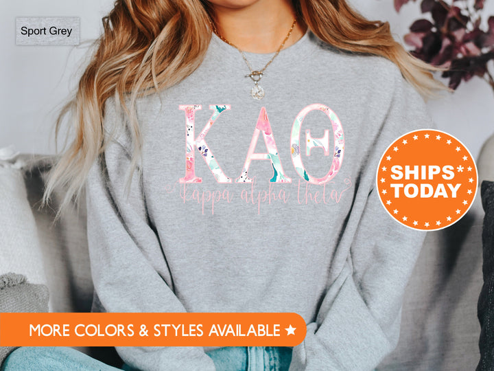 Kappa Alpha Theta Simply Paisley Sorority Sweatshirt | Kappa Alpha Theta Sweatshirt | Theta Sorority Letters | Big Little Reveal