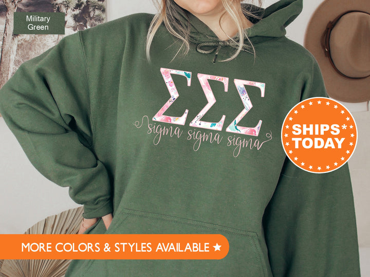 Sigma Sigma Sigma Simply Paisley Sorority Sweatshirt | Sigma Sigma Sigma Sweatshirt | Tri Sigma Greek Letters | Tri Sigma Hoodie