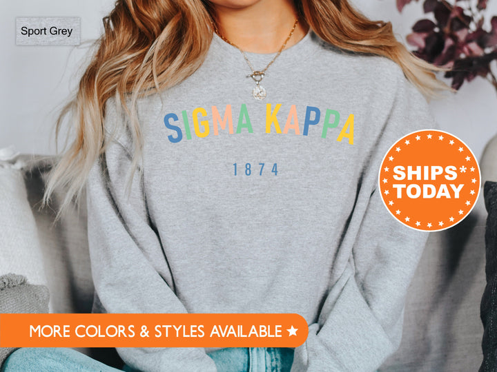 Sigma Kappa Retro and Year Sorority Sweatshirt | Sigma Kappa Retro Sweatshirt | Sorority Hoodie | Big Little Reveal | Sorority Gifts _ 8238g
