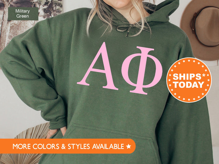 Alpha Phi Just the Letters Sorority Sweatshirt | Alpha Phi Greek Letters | APHI Sorority Letters | Big Little Gift | Greek Apparel
