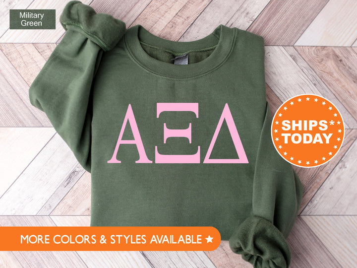 Alpha Xi Delta Just the Letters Sorority Sweatshirt | AXID Greek Letters | Sorority Letters | Big Little Reveal | Greek Apparel