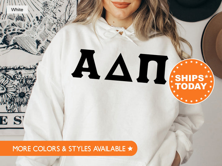 Alpha Delta Pi Super Simple Sorority Sweatshirt | ADPi Greek Letters Sweatshirt | Sorority Letters | Big Little | College Apparel