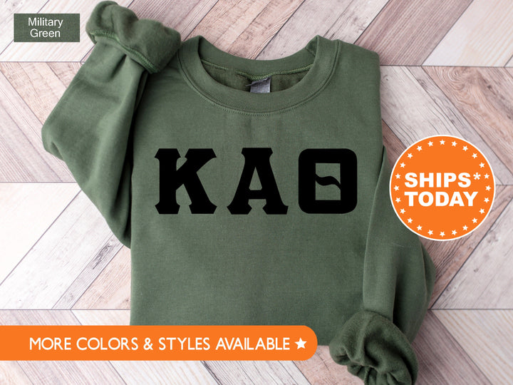 Kappa Alpha Theta Super Simple Sorority Sweatshirt | Theta Greek Letter Sweatshirt | Sorority Letters | Big Little | College Apparel 5652g