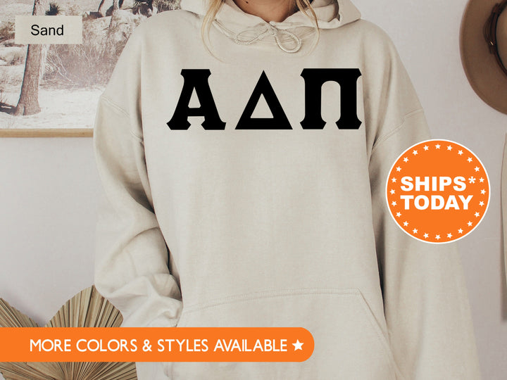 Alpha Delta Pi Super Simple Sorority Sweatshirt | ADPi Greek Letters Sweatshirt | Sorority Letters | Big Little | College Apparel