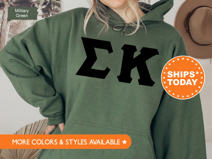 Sigma Kappa Super Simple Sorority Sweatshirt | Sig Kap Greek Letters Sweatshirt | Sorority Letters | Big Little | College Apparel