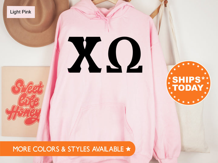 Chi Omega Super Simple Sorority Sweatshirt | Chi O Greek Letters | XO Sorority Letters | Big Little Reveal Gift | College Apparel