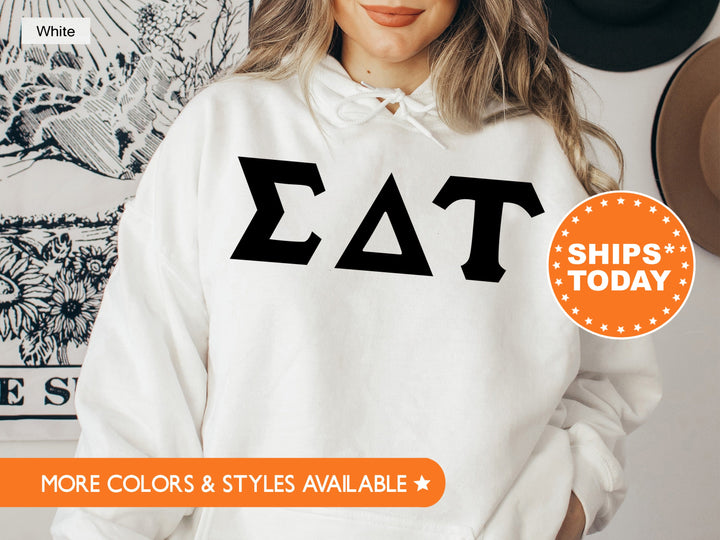 Sigma Delta Tau Super Simple Sorority Sweatshirt | Sig Delt Greek Letters | Sorority Letters | Big Little Reveal | College Apparel