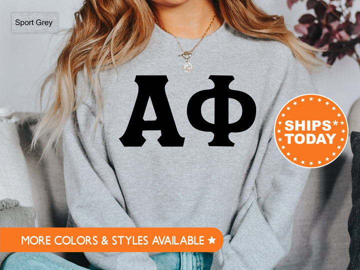 Alpha Phi Super Simple Sorority Sweatshirt | APHI Greek Letters Sweatshirt | Sorority Letters | Big Little Reveal | College Apparel