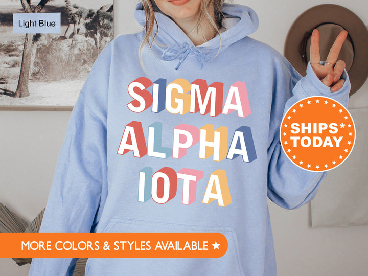 Sigma Alpha Iota Retro Sorority Sweatshirt | SAI Apparel | Sorority Hoodie | Big Little Reveal | Retro Sweatshirt | Bid Day Gifts _ 8690g