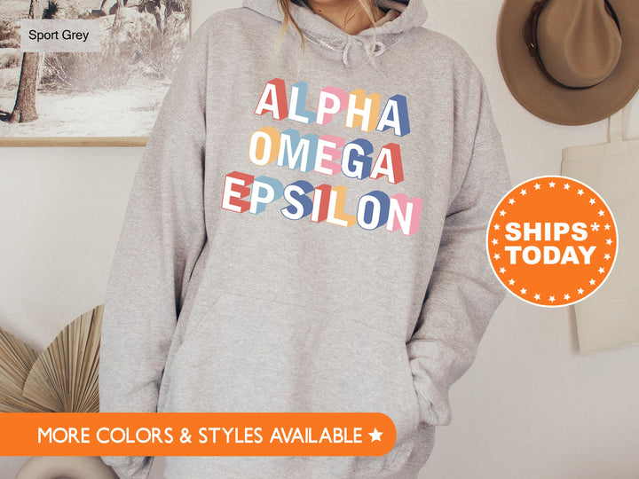 Alpha Omega Epsilon Retro Sorority Sweatshirt | Big Little Reveal | Retro Sweatshirt | Bid Day Gift | Alpha Omega Epsilon Hoodie _ 8681g