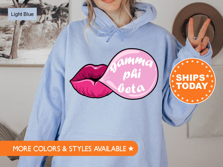 Gamma Phi Beta Bubble Gum Sorority Sweatshirt | Gamma Phi Sorority Hoodie | Big Little Reveal | Sorority Gifts | Greek Sweatshirt _ 7606g