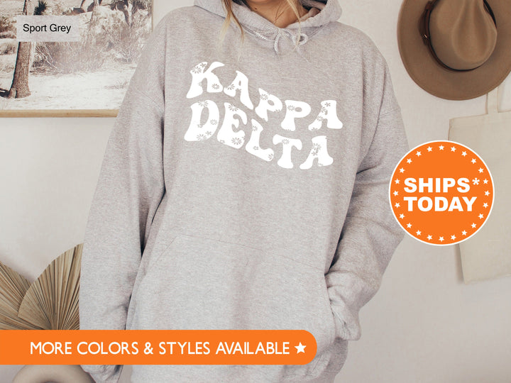 Kappa Delta Floral Hippie Sorority Sweatshirt | Kay Dee Hoodie | Sorority Big Little Gift | Bid Day Basket | Kappa Delta Sweatshirt 7114g