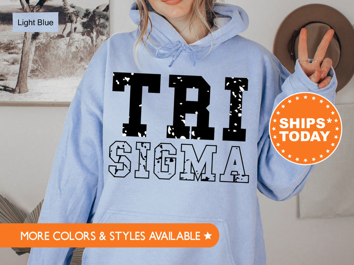 Sigma Sigma Sigma Twin Dotted Sorority Sweatshirt | Tri Sigma Greek Sweatshirt | Sorority Apparel | Big Little Gift | Sorority Merch _ 7303g