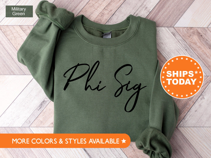 Phi Sigma Sigma Nickname Sorority Sweatshirt | Phi Sig Sorority Apparel | Big Little Reveal | Sorority Merch | College Greek Apparel