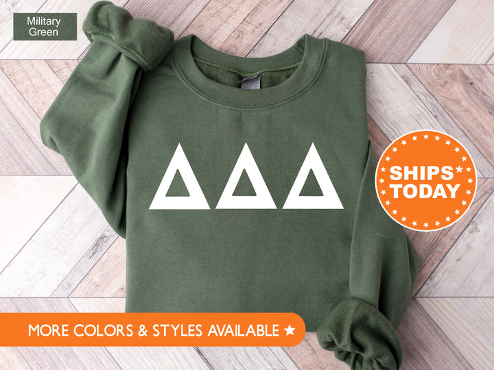 Delta Delta Delta Basic Letters Sorority Sweatshirt | Tri Delta Hoodie | Big Little Reveal Gift | Sorority Letters | Greek Letters
