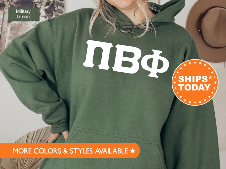 Pi Beta Phi Basic Letters Sorority Sweatshirt | Pi Phi Sorority Letters Sweatshirt | Big Little Gift | Greek Letters | Pi Phi Hoodie