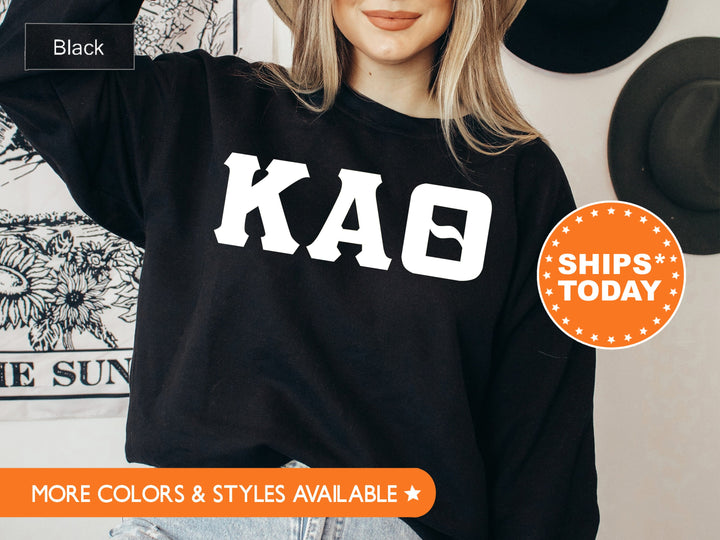 Kappa Alpha Theta Basic Letters Sorority Sweatshirt | Theta Hoodie | Greek Letters | Big Little Reveal | Theta Sorority Letters
