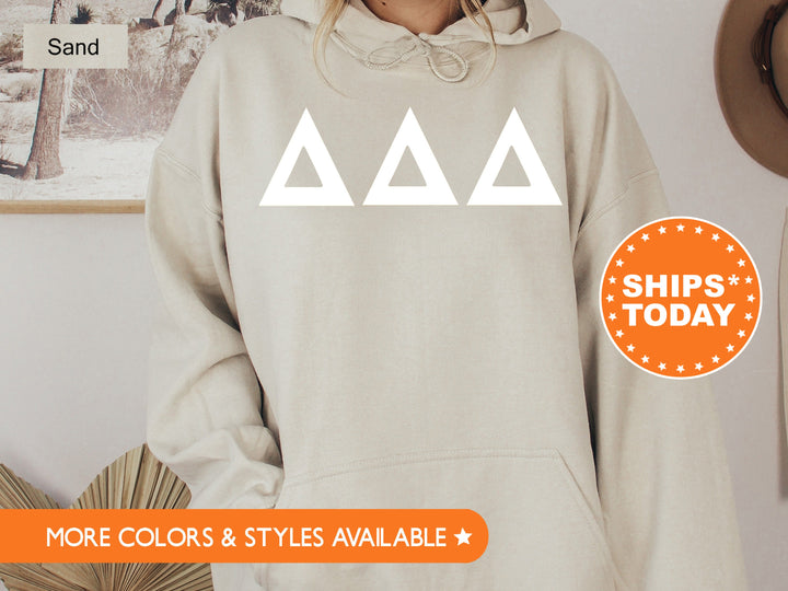 Delta Delta Delta Basic Letters Sorority Sweatshirt | Tri Delta Hoodie | Big Little Reveal Gift | Sorority Letters | Greek Letters
