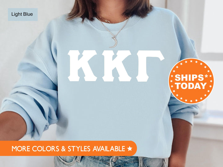 Kappa Kappa Gamma Basic Letters Sorority Sweatshirt | Kappa Hoodie | Big Little Reveal | Sorority Letters | Greek Letters Sweatshirt
