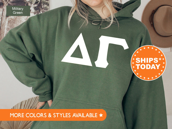 Delta Gamma Basic Letters Sorority Sweatshirt | Dee Gee Hoodie | Sorority Merch | Delta Gamma Big Little Gift | Greek Letters