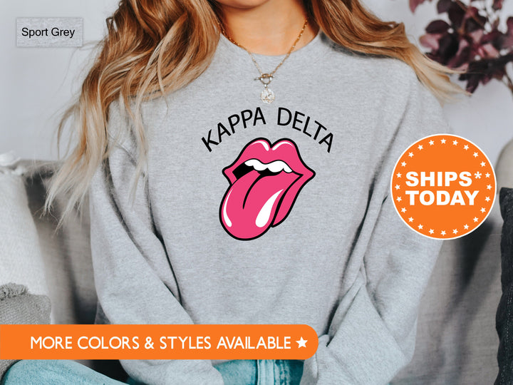 Kappa Delta Tongues Out Sorority Sweatshirt | Kay Dee Merch | Kappa Delta Sweatshirt | Sorority Gifts For Little | KD Recruitment _ 7738g