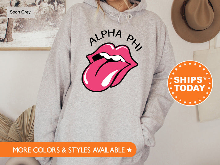 Alpha Phi Tongues Out Sorority Sweatshirt | APHI Big Little | Alpha Phi Hoodie | Sorority Reveal | Bid Day Basket  | Sorority Rush _ 7727g