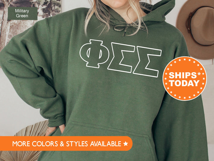 Phi Sigma Sigma Barely There Sorority Sweatshirt | Phi Sig Greek Letters | Sorority Letters | Big Little Reveal | Sorority Gift _ 8469g