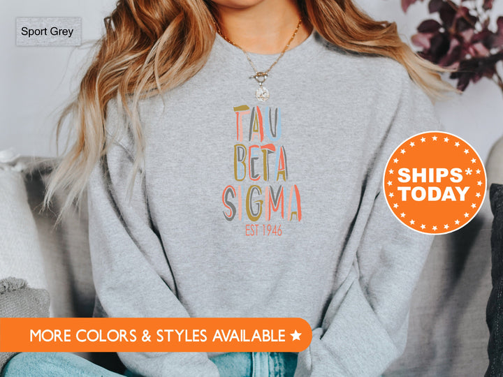 Tau Beta Sigma Cooper Sorority Sweatshirt | Tau Beta Sigma Sorority Hoodie | Sorority Apparel | Big Little Reveal | College Apparel _ 8679g