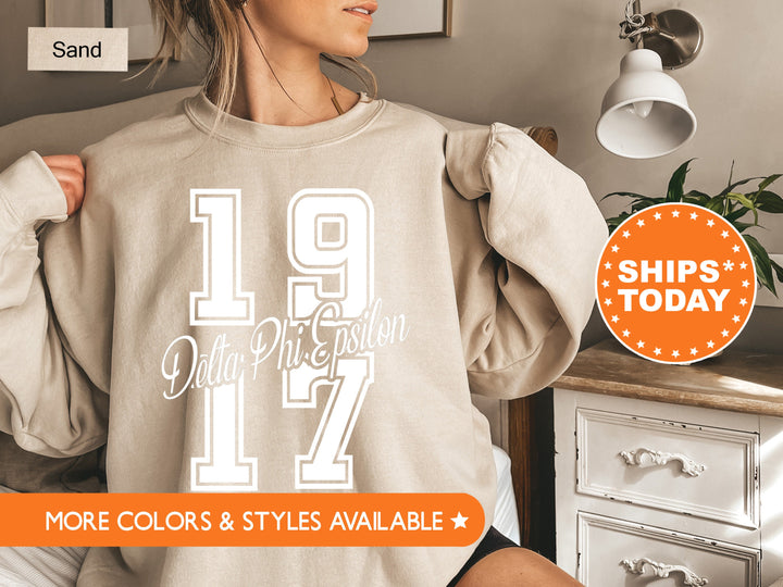 Delta Phi Epsilon Big Year Sorority Sweatshirt | DPhiE Greek Apparel | Sorority Merch | Sorority Gifts | Big Little | DPhiE Hoodie _ 7240g