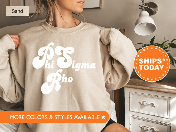 Phi Sigma Rho 80's Disco Sorority Sweatshirt | Phi Rho Sorority Apparel | Big Little Reveal | Sorority Gift | College Greek Apparel _ 8494g