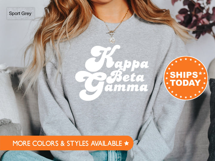 Kappa Beta Gamma 80's Disco Sorority Sweatshirt | KBG Sorority Apparel | Big Little Reveal | Sorority Gift | College Greek Apparel _ 8484g