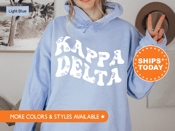 Kappa Delta Floral Hippie Sorority Sweatshirt | Kay Dee Hoodie | Sorority Big Little Gift | Bid Day Basket | Kappa Delta Sweatshirt 7114g