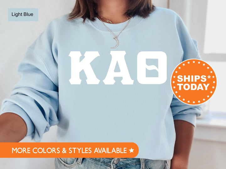 Kappa Alpha Theta Basic Letters Sorority Sweatshirt | Theta Hoodie | Greek Letters | Big Little Reveal | Theta Sorority Letters