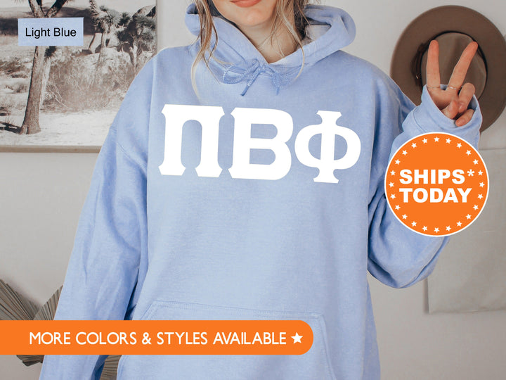 Pi Beta Phi Basic Letters Sorority Sweatshirt | Pi Phi Sorority Letters Sweatshirt | Big Little Gift | Greek Letters | Pi Phi Hoodie