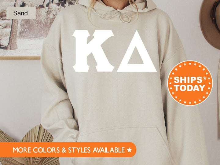 Kappa Delta Basic Letters Sorority Sweatshirt | Kay Dee Hoodie | Big Little Gift | Greek Letters | Sorority Letters | Sorority Gift