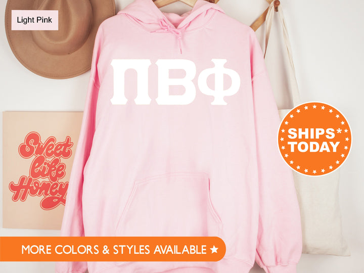 Pi Beta Phi Basic Letters Sorority Sweatshirt | Pi Phi Sorority Letters Sweatshirt | Big Little Gift | Greek Letters | Pi Phi Hoodie