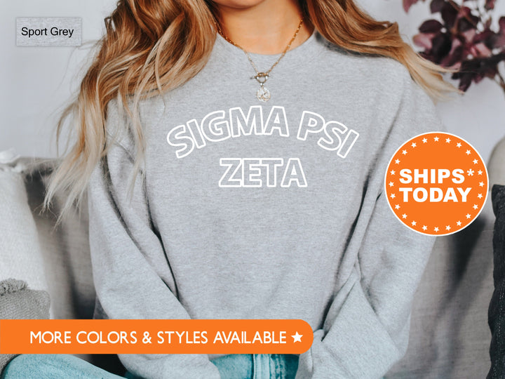 Sigma Psi Zeta Bold Yet Simple Sorority Sweatshirt | SYZ Sorority Hoodie | Greek Life Apparel | Sorority Big Little Gift | SYZ Merch _ 8551g