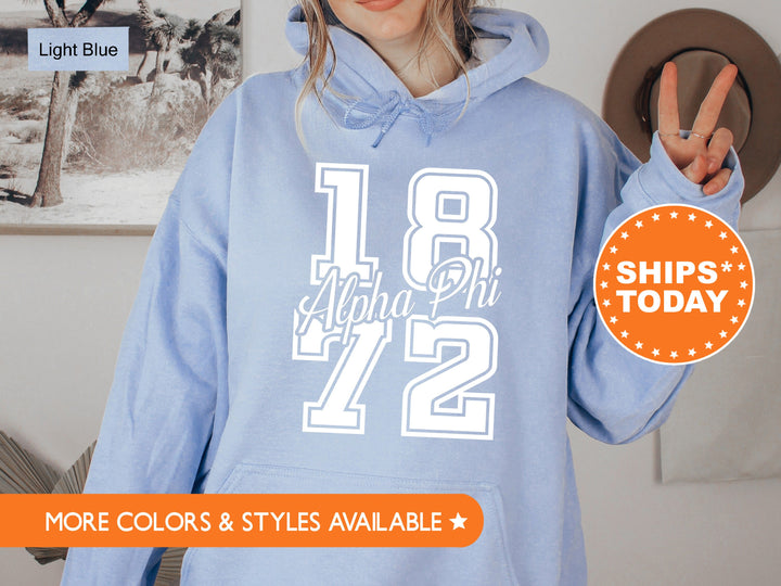 Alpha Phi Big Year Sorority Sweatshirt | APHI Apparel | Sorority Initiation | Big Little Reveal | APHI Bid Day | Alpha Phi Hoodie _ 7233g