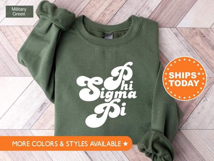 Phi Sigma Pi 80's Disco Coed Sweatshirt | Greek Apparel | Coed Fraternity | Sorority Hoodie | Phi Sigma Pi Gift | Retro Sweatshirt _ 8778g