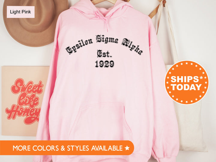 Epsilon Sigma Alpha Old English Coed Sweatshirt | ESA Sweatshirt | Coed Fraternity Sweatshirt | Sorority Gift | Sorority Apparel _ 8820g