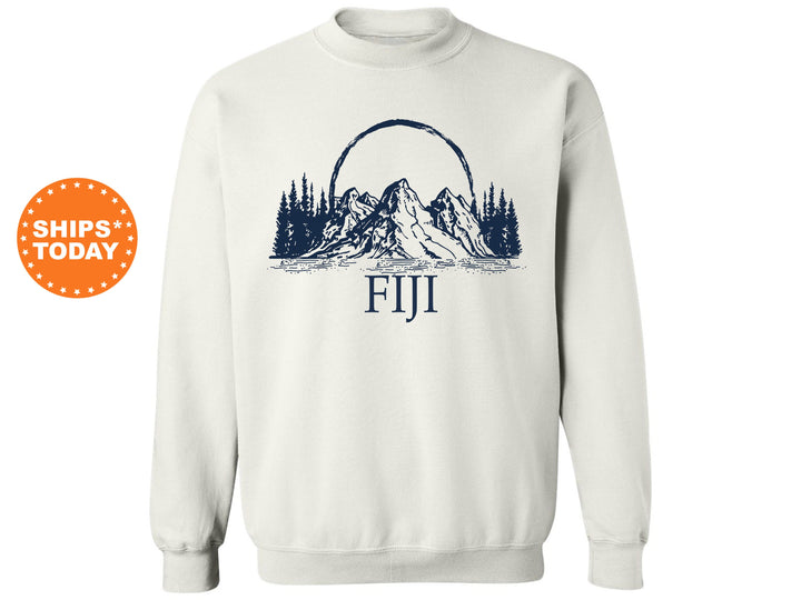 FIJI Epic Mountains Fraternity Sweatshirt | FIJI Hoodie | Phi Gamma Delta Sweatshirt | Custom Greek Apparel | College Apparel _ 6212g