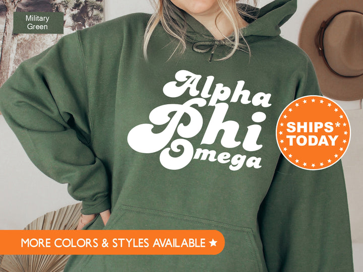 Alpha Phi Omega 80's Disco Coed Sweatshirt | APO Greek Apparel | APHIO Hoodie | Coed Fraternity | Sorority Gifts | Retro Sweatshirt _ 8768g