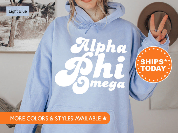 Alpha Phi Omega 80's Disco Coed Sweatshirt | APO Greek Apparel | APHIO Hoodie | Coed Fraternity | Sorority Gifts | Retro Sweatshirt _ 8768g
