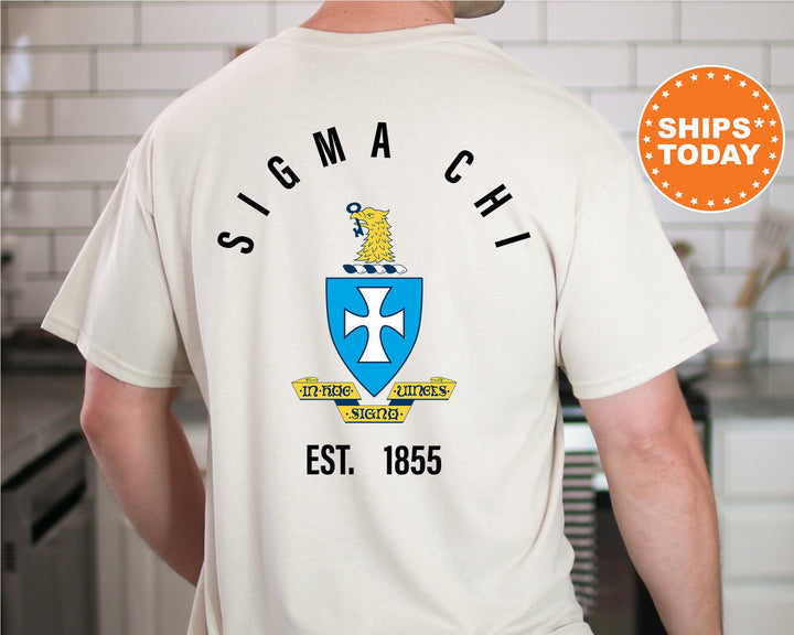 Sigma Chi Iconic Symbol Fraternity T-Shirt | Sigma Chi Shirt | Fraternity Crest Shirt | Rush Pledge Shirt | Fraternity Gift _ 11972g