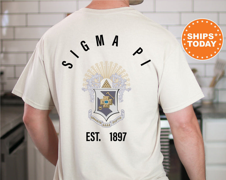 Sigma Pi Iconic Symbol Fraternity T-Shirt | Sigma Pi Shirt | Fraternity Crest | Fraternity Chapter | Rush Pledge | Greek Apparel _ 11975g