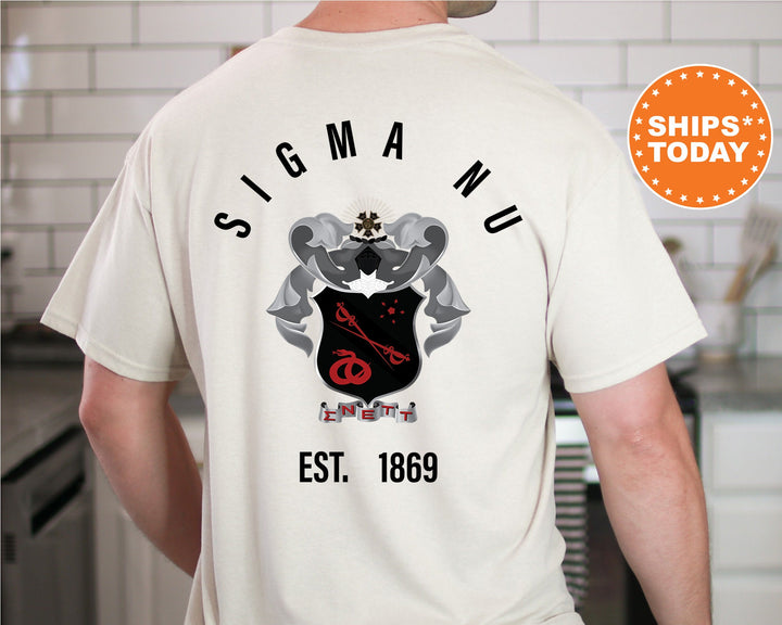 Sigma Nu Iconic Symbol Fraternity T-Shirt | Sigma Nu Shirt | Fraternity Crest Shirt | Fraternity Chapter Shirt | Fraternity Gift _ 11973g