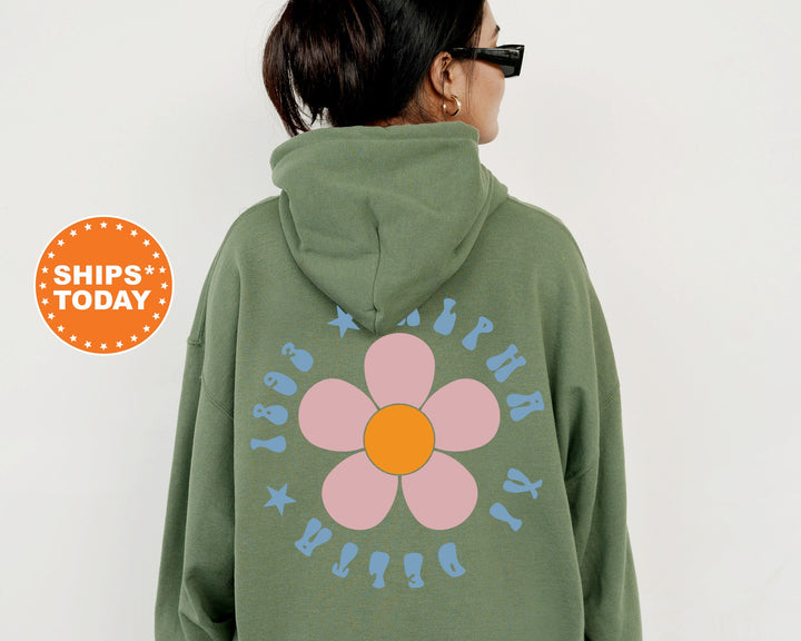 Alpha Xi Delta Petal Print Sorority Sweatshirt | Alpha Xi Delta Sweatshirt | AXID Big Little Gift | Sorority Hoodie | Greek Apparel