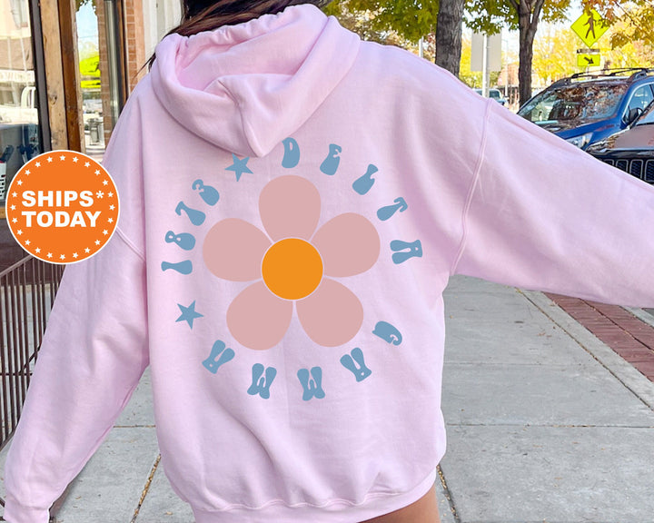 Delta Gamma Petal Print Sorority Sweatshirt | Dee Gee Sorority Hoodie | Delta Gamma Sweatshirt | Big Little Gift | Sorority Apparel